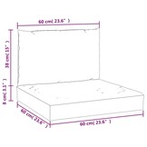 vidaXL Palletkussens 2 st. Grijs (61% korting!)