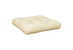 vidaXL Palletkussen Crème 50x50x12 cm | Nu 46% Korting!