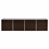 vidaXL Verhoogde Plantenbak 320x80x77 cm Staal Bruin | 56% Korting!
