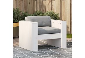 VidaXL Tuinbank Grenenhout Wit - 51% Korting! Nu van €XX naar €YY!