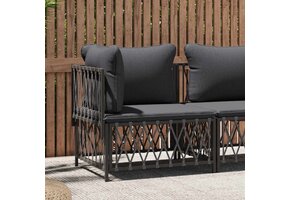 VidaXL Tuinhoekbank Antraciet - 51% Korting! Geweven Stof & Kussens