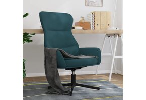 VidaXL Relaxstoel Fluweel Blauw - 51% Korting! Slechts 1 Stuk!