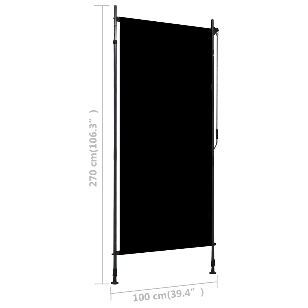 VidaXL Buiten Rolgordijn 100x270cm Antraciet - 64% Korting!