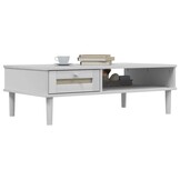 VidaXL Salontafel SENJA Rattan-look Massief Hout Wit - 51% Korting!