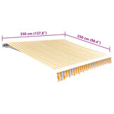 vidaXL Luifeldoek Canvas Oranje/Wit (350x250cm) - 56% Korting!