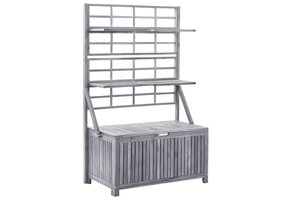 VidaXL Opbergbox Acaciahout met Latwerk - 56% Korting - Zo Goed Als Nieuw!