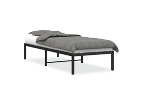VidaXL Bedframe Metaal Zwart 75x190cm - 46% Korting! Nieuwstaat