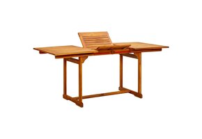 vidaXL Tuintafel (120-170)x80x75 cm massief acaciahout