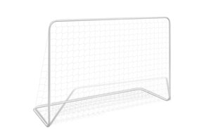 VidaXL Voetbaldoel Met Net (182x61x122cm, Staal, Wit) - 51% Korting!