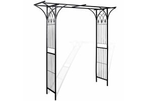 VidaXL Tuinboog IJzer Zwart 200x52x204 cm - 64% Korting!