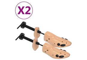 VidaXL Schoenspanners Grenenhout (2 paar) Maat 41-46 - 46% Korting!