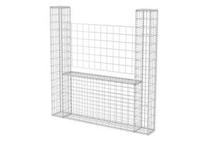 Gabion mand U-vormig vidaXL 160x20x150cm | 65% Korting! | Retourproduct