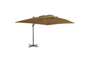 VidaXL Zweefparasol Taupe 400x300cm - 68% KORTING! Uitgepakt, goede staat.