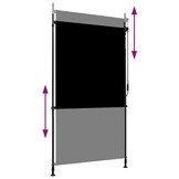 vidaXL Rolgordijn Buiten Antraciet 120x270 cm | 61% Korting!