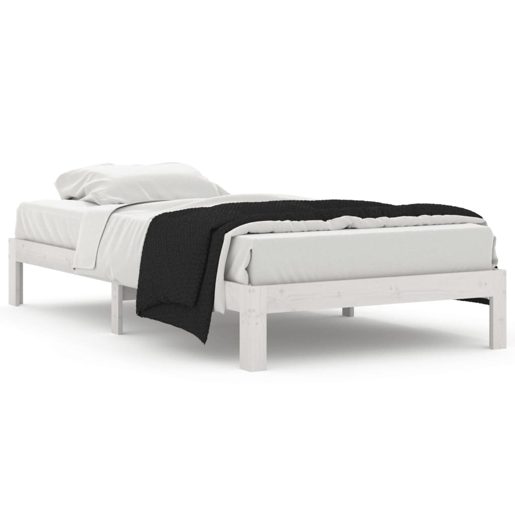 VidaXL Bedframe Grenenhout Wit 100x200cm | 47% Korting | Nieuw!