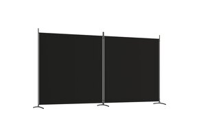 Kamerscherm 348x180cm Zwart Stof - 46% Korting! Direct Leverbaar