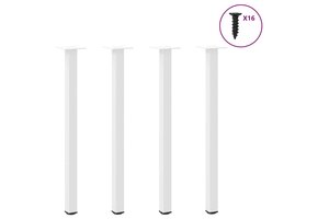 VidaXL Salontafelpoten (4 st) 72-74cm Staal Wit - 56% Korting!