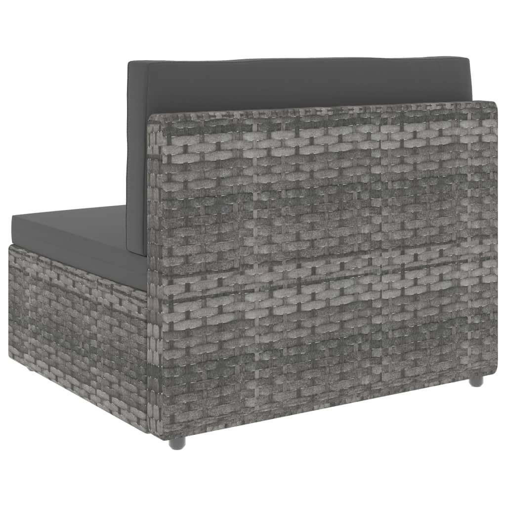 VidaXL Tweezitsbank Poly Rattan Grijs - 51% Korting! Geretourneerd
