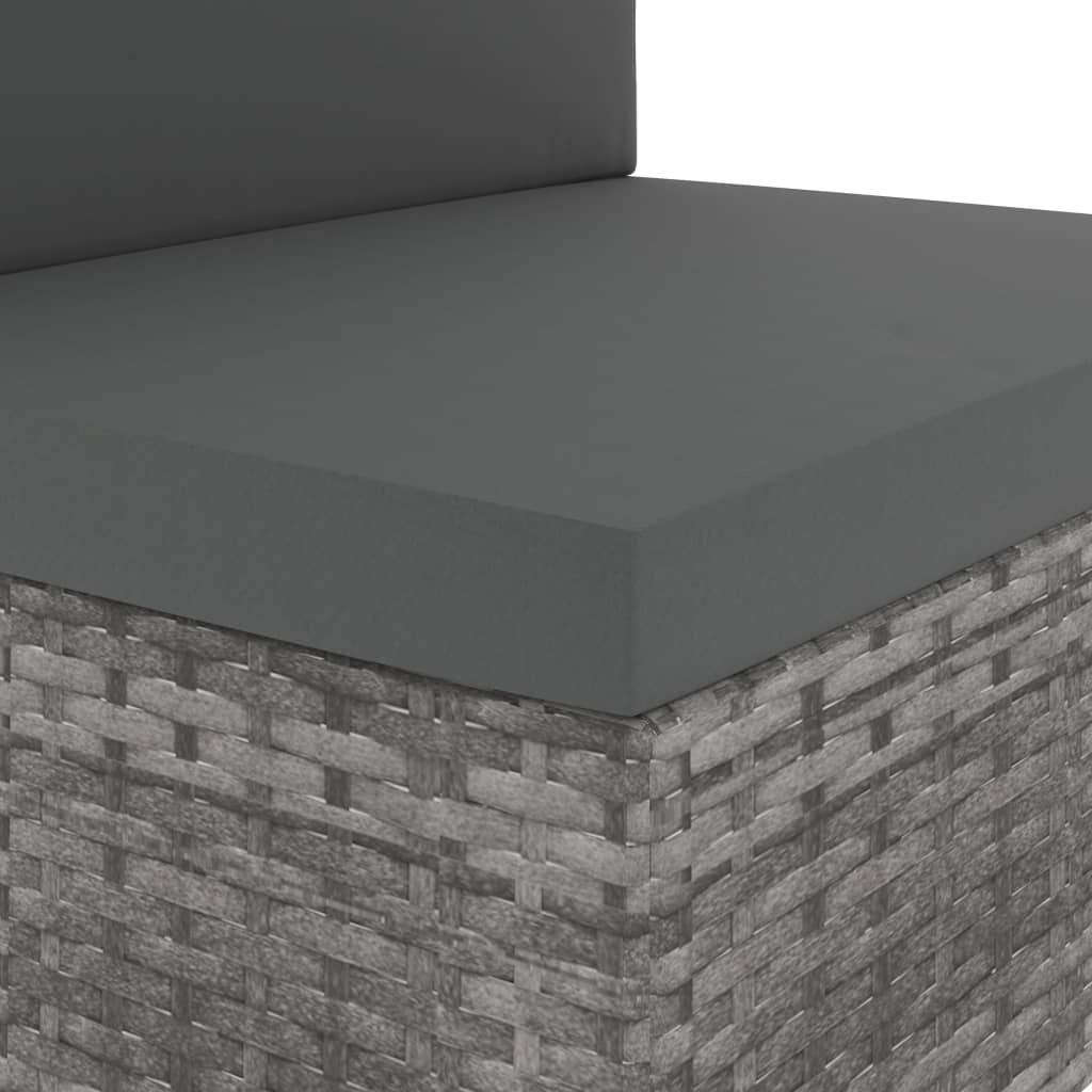 VidaXL Tweezitsbank Poly Rattan Grijs - 51% Korting! Geretourneerd