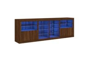 Dressoir met LED Bruin Eiken (81x37x67cm) - 82% Korting!