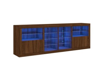Dressoir met LED Bruin Eiken (81x37x67cm) - 82% Korting!