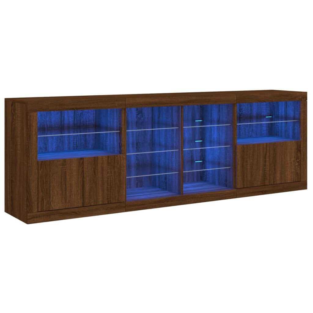 Dressoir met LED Bruin Eiken (81x37x67cm) - 82% Korting!