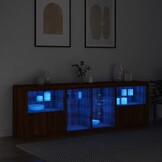 Dressoir met LED Bruin Eiken (81x37x67cm) - 82% Korting!