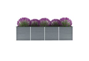 VidaXL Verhoogde Plantenbak Grijs 320x80x77cm | 61% Korting!