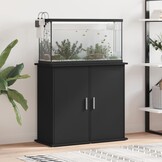 VidaXL Aquariumstandaard 81x36x73cm Bewerkt Hout Zwart - 55% Korting!