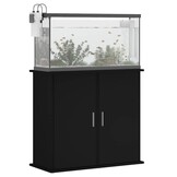 VidaXL Aquariumstandaard 81x36x73cm Bewerkt Hout Zwart - 55% Korting!