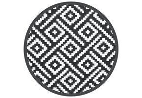 VidaXL Buitenkleed ARAKIL Ø160 cm (56% KORTING!) - Wit/Zwart