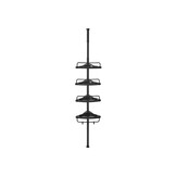 SONGMICS Doucheplank Wit/Zwart 85-305cm - Nu met 60% Korting!