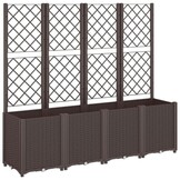 VidaXL Plantenbak Latwerk 160x40x140cm Bruin - Nu 46% Korting!