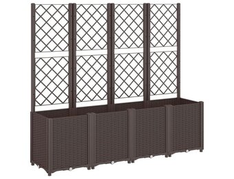 VidaXL Plantenbak Latwerk 160x40x140cm Bruin - Nu 46% Korting!