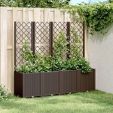 VidaXL Plantenbak Latwerk 160x40x140cm Bruin - Nu 46% Korting!