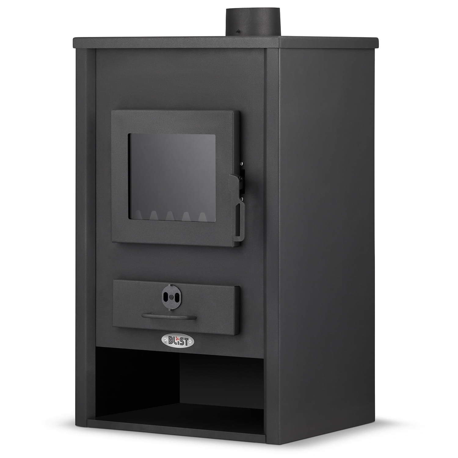 CV Houtkachel Staal Vrijstaand 15kW - Nu 55% Korting!