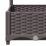 VidaXL Plantenbak met Latwerk - 55% Korting - Bruin Polypropeen 120x40x121,5cm