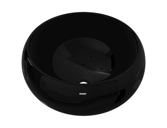 VidaXL Ronde Keramische Wastafel Zwart 40x15cm - 40% Korting!