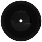 VidaXL Ronde Keramische Wastafel Zwart 40x15cm - 40% Korting!