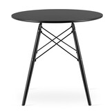 Ronde Eettafel TODI Zwart Ø 80cm - 40% Korting!