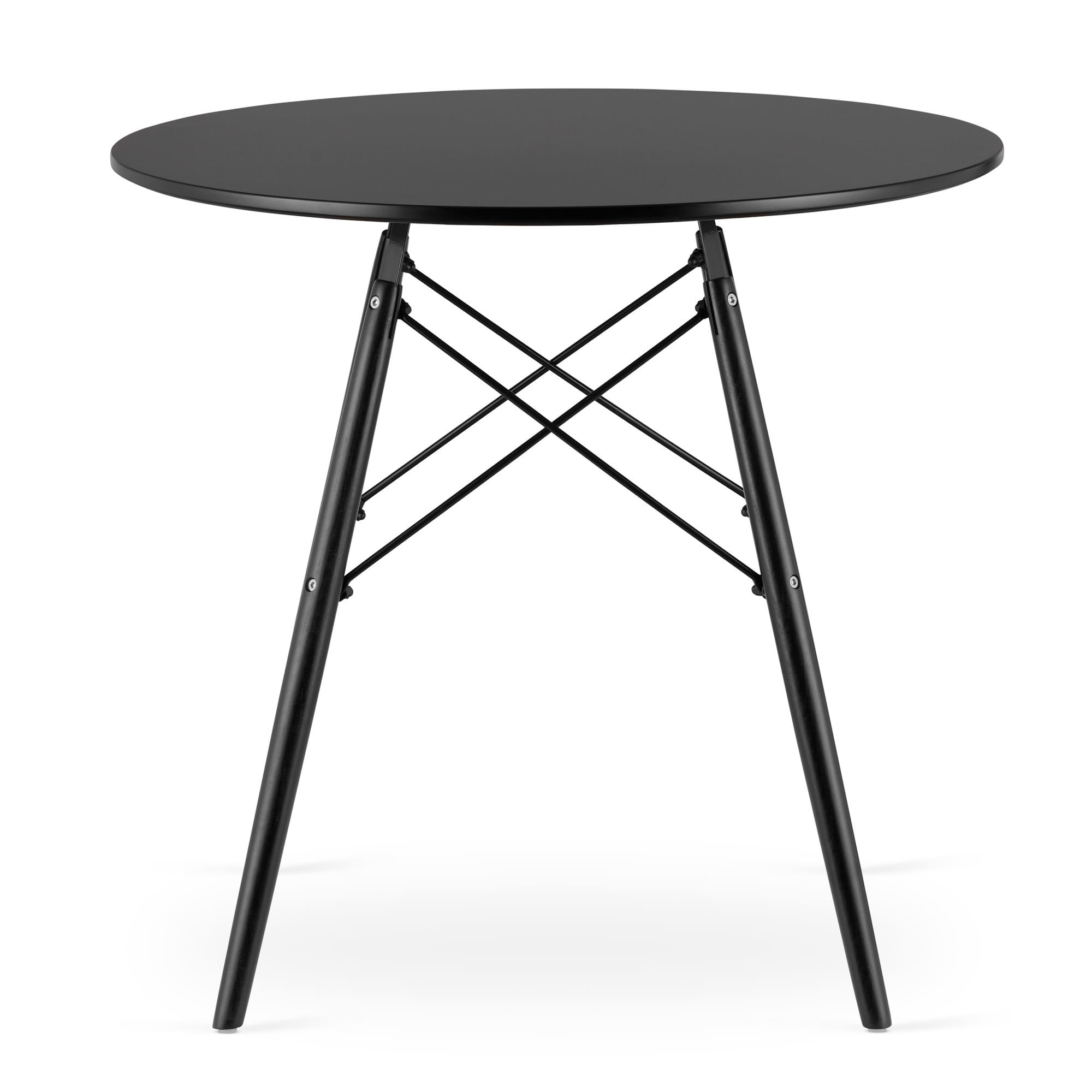 Ronde Eettafel TODI Zwart Ø 80cm - 40% Korting!