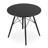 Ronde Eettafel TODI Zwart Ø 80cm - 40% Korting!