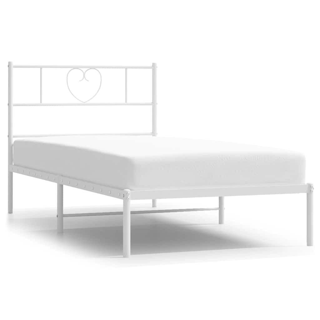 VidaXL Bedframe Metaal Wit 100x200cm - 40% Korting! Exclusief Matras
