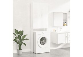 vidaXL Wasmachinekast Hoogglans Wit - 40% Korting! | Nog 1 op voorraad!