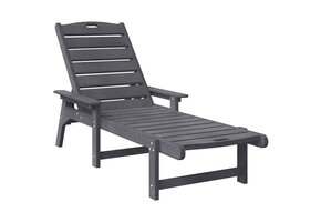 VidaXL Ligstoel Lichtgrijs Kunststof - 70% Korting! Zeer beperkt beschikbaar!