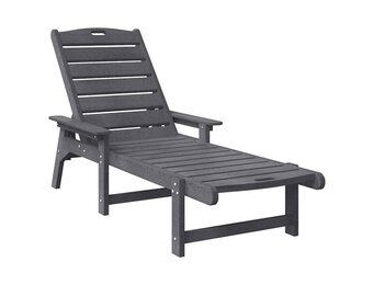 VidaXL Ligstoel Lichtgrijs Kunststof - 70% Korting! Zeer beperkt beschikbaar!