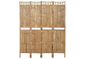 vidaXL Bamboe Kamerscherm 4 panelen 160x180 cm - 40% Korting!