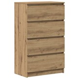 VidaXL Dressoir Artisanaal Eiken - 55% Korting! Bewerkt Hout 60x35x98.5cm