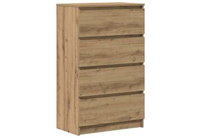 VidaXL Dressoir Artisanaal Eiken - 55% Korting! Bewerkt Hout 60x35x98.5cm