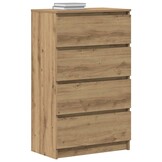 VidaXL Dressoir Artisanaal Eiken - 55% Korting! Bewerkt Hout 60x35x98.5cm